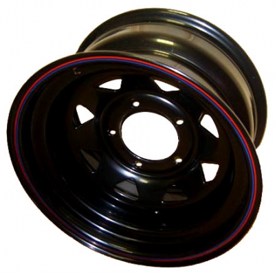 Диск стальной колесный для УАЗ черный OFF-ROAD Wheels 15x8 5/139,7 с треугольными отверстиями ET-19